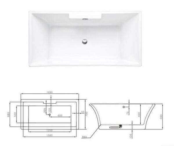 Acrylic free standing bathtubs in good quality