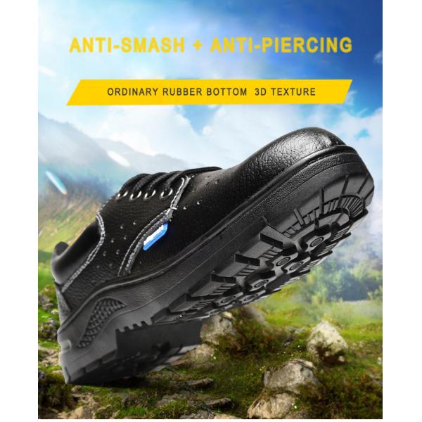 European Standard Genuine Leather Waterproof Men Industrial Steel Toe Work Safety Shoes