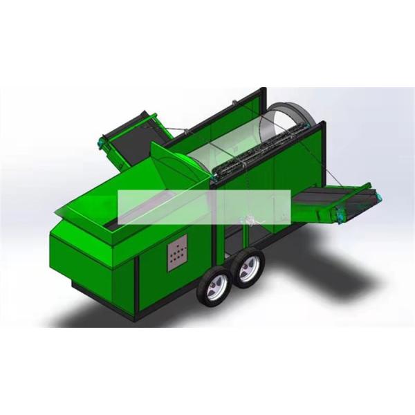 25 Degrees Conveyor Angle Large Capacity Mobile Compost Fertilizer Rotory Trommel Screen