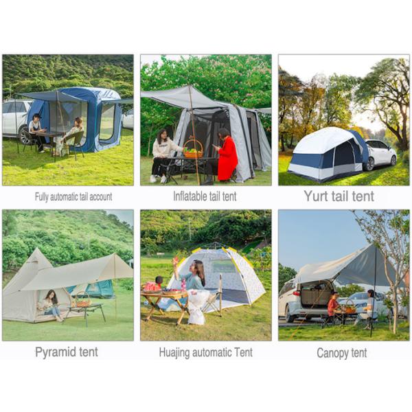 220*220*195CM Стекловолокно для 4 человек Серое PU2000MM Полиэстер 210D SUV Кампинговая палатка водонепроницаемая с УФ-защитой Простая установка