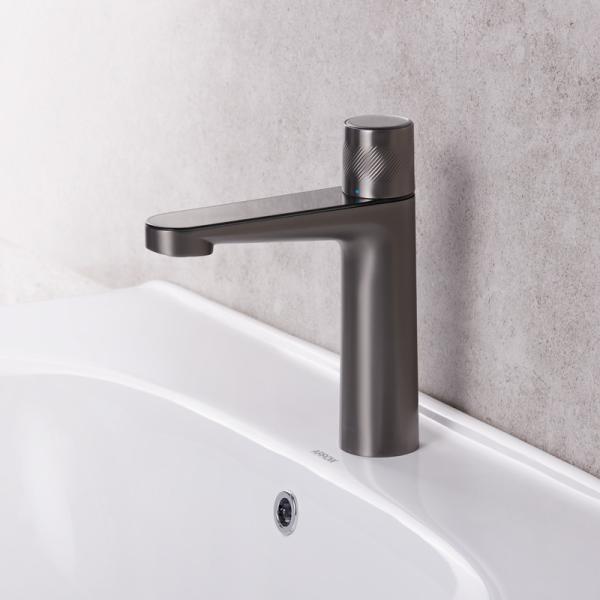 torneira do torneira de bronze do banheiro de Matte Black Single Hole Faucet da altura de 200mm