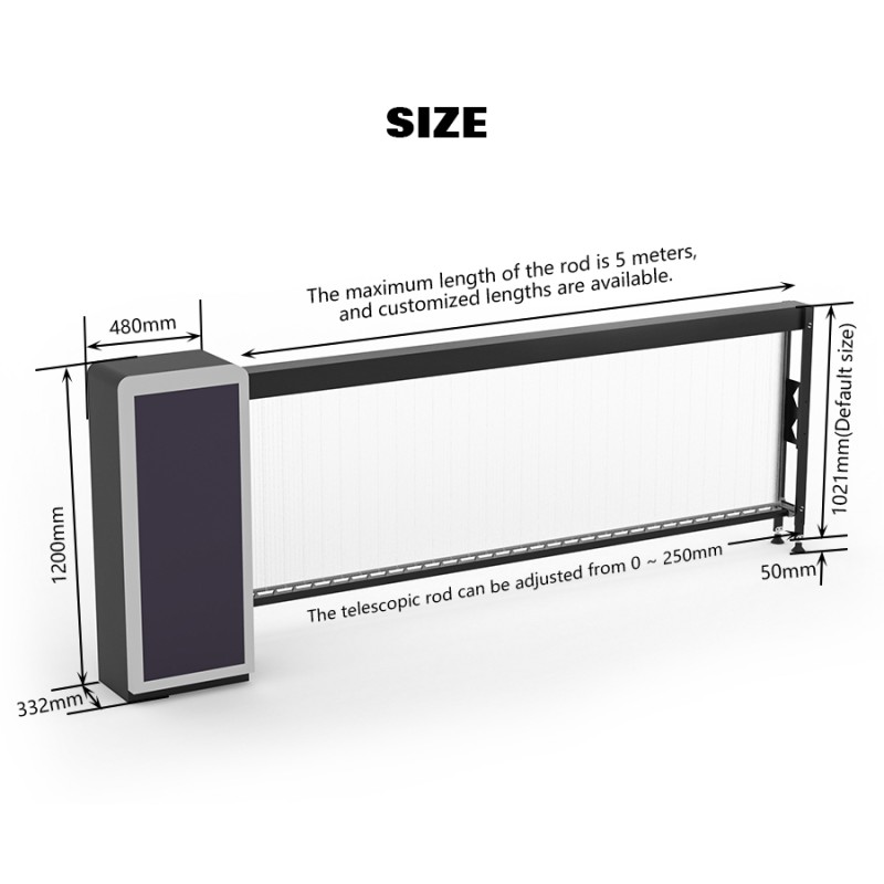 DZ816 Light-Duty DC Brushless Blade-Style Advertising Barrier Gate