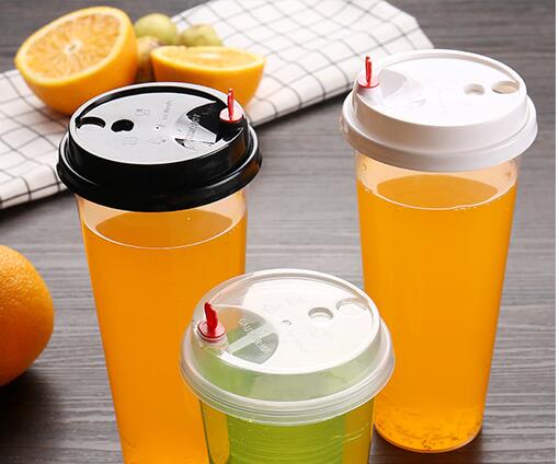 крышка чашки 90oz PS PP устранимая, черная белая прозрачная крышка чашки чая молока