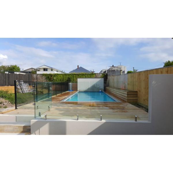 Decorative Garden Fencing Aluminum U Channel Glass Railing