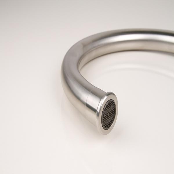 One Hole Sus304 Gooseneck Kitchen Stainless Steel Faucet