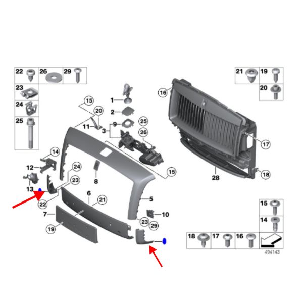 Suitable for Rolls-Royce Ghost 10-16 Years Original Equipment Manufacturer Front Bumper Trailer Cover Side Grille