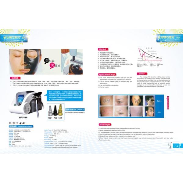 уход за лицом машины 532nm Microdermabrasion удаления татуировки пикосекунды 1064nm 755nm