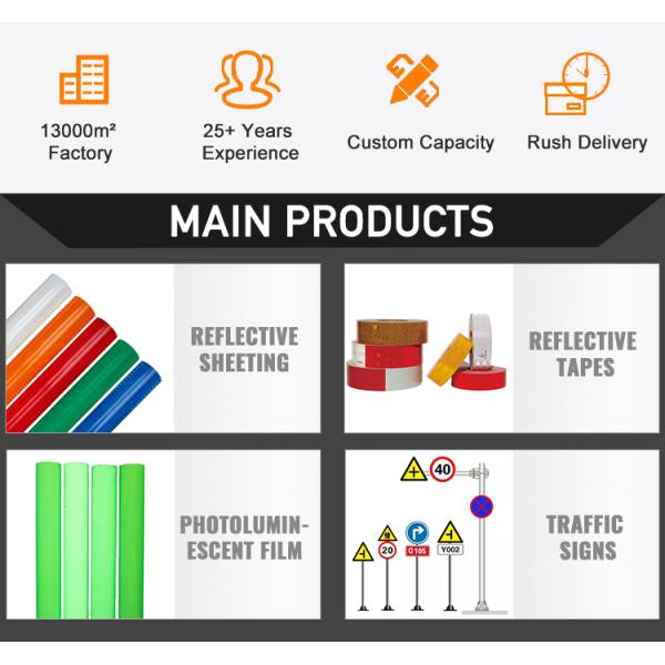 5100 PET Reflective Vinyl Film Radium Retro Large Reflective Sheet Roll Waterproof Traffic Signs Reflective Sheeting