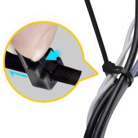Couleur libérable réutilisable 150x7.2mm de noir de 8 pouces de serres-câble en nylon en plastique