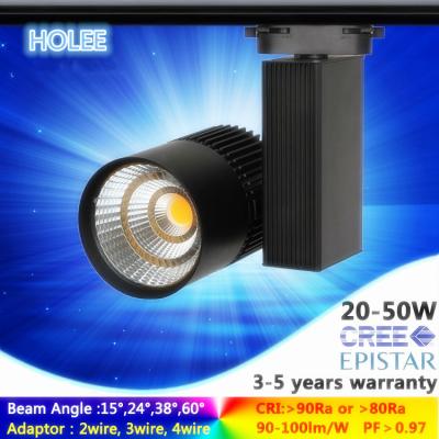 silicon/switch dimming 35W 40W 45W 50W 15°/24°/38°/60° led track light 5 years warranty