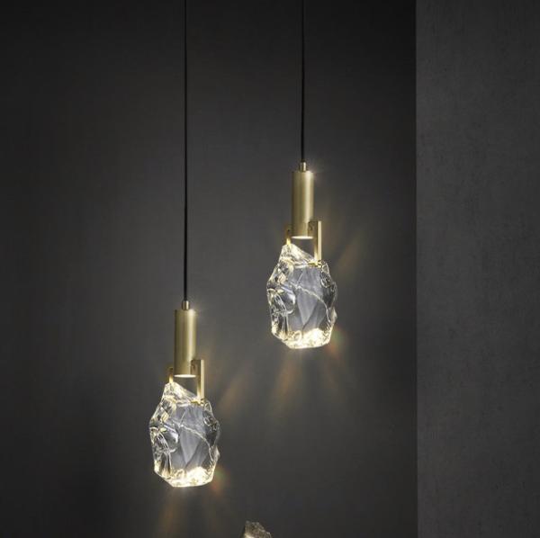 D12cm*H26cm Nordic Fancy Home Decoration Single Hanging Lighting Modern Crystal Chandelier Pendant Light