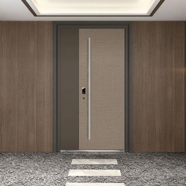 Anti Theft Steel Front House Doors Secure Front Entry Doors Custom Color