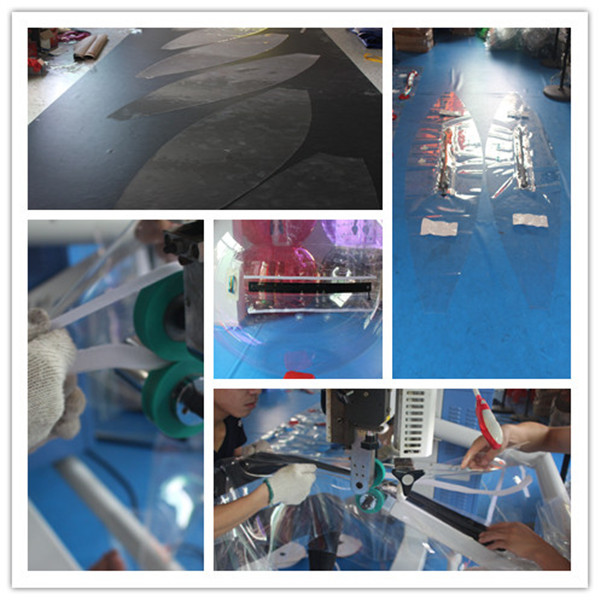 Heat Sealing Transparent Inflatable Water Walking Balls With 0.8mm PVC