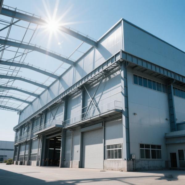 Prefab Warehouse Building Steel Structure Painted Surface Treatment
