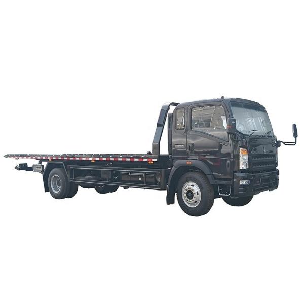 Camion de remorquage à plateau hydraulique 4x2, charge de 6T, plaque d'acier antidérapante de 5 mm, système de contrôle centralisé