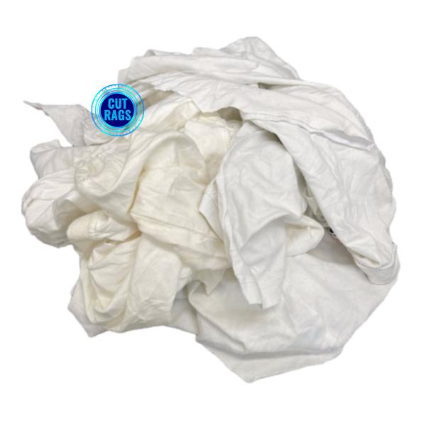 Industrial Cleaning Waste Cloth 5kg 10kg 20kg 25kg Bags of Rags Wiping Rags Cut Reused T-Shirt Industrial White Cotton R