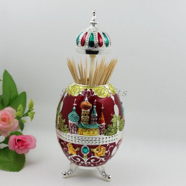 Shinny Gifts  Primitive Automatic metal Toothpick Holder Box for Tableware Decoration