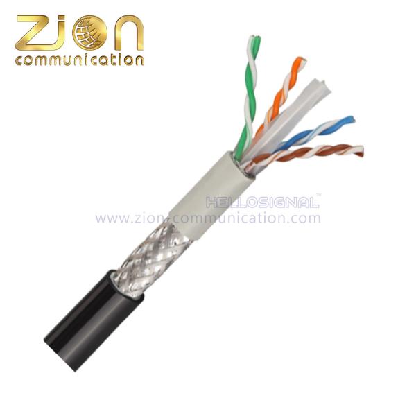 Оболочка куртки двойника SF/UTP PVC+PE защищала кабель 0.57mm сети CAT6