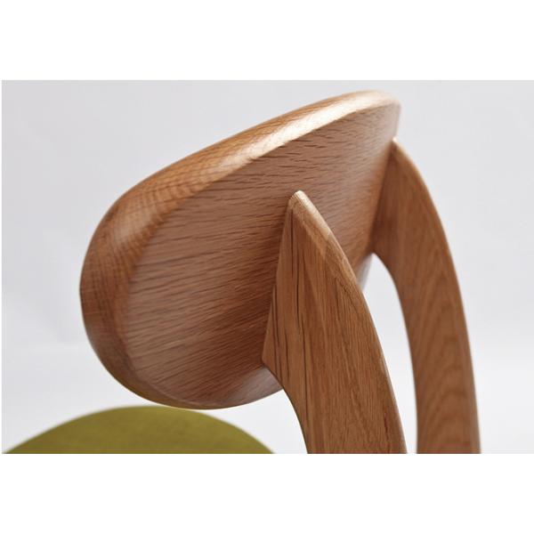 Couleur naturelle cadre en bois massif style nordique en PU/tissu en cuir chaise de salle à manger en bois rembourrée pour restaurant moderne à vendre