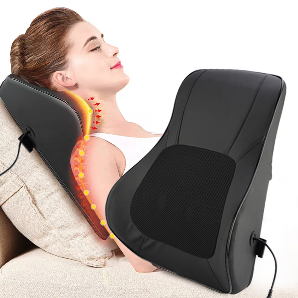 Custom Car Home Electric Back Massager Kneading Shiatsu Vibrating Massage Cushion