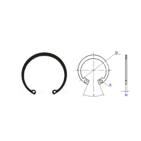 GB894.1-86 65 Manganese Shaft External Clamp C Type Circlip For Shaft Φ 3 - Φ 240 Black