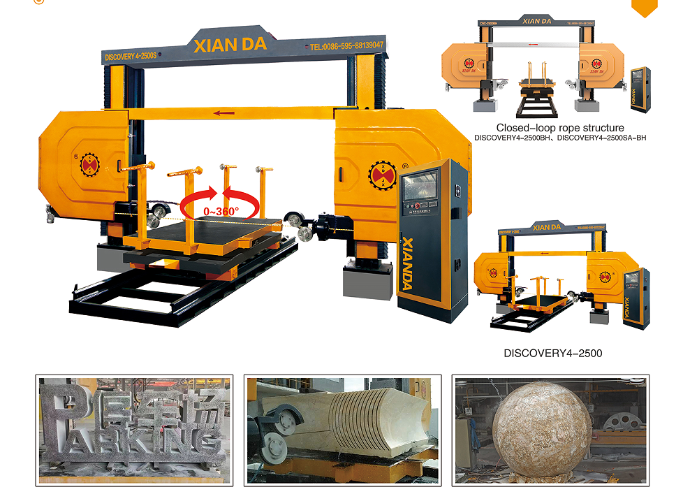 XIANDA High-Speed 4-Axis CNC Diamond Wire Saw Machine for Precision Cutting of Stone