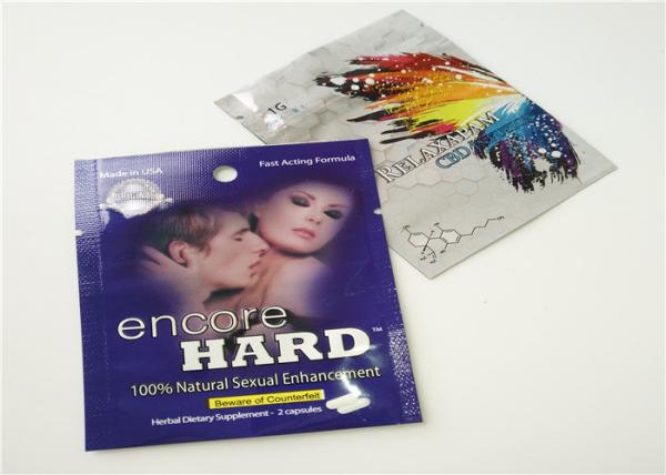 Stand Up Aluminum Foil Bags For Rhino 7 Swag Platinum 15000 Pill Packaging