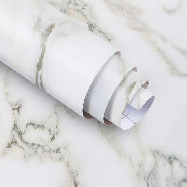 High Gloss Marble Design Self-Adhesive Vinyl Film – Premium PVC Stickers For Countertop Wrapping
