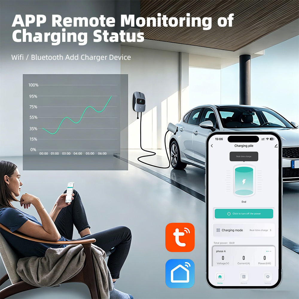 11kw 22kW 3 Phase Wallbox EV Charger Type 2 Smart App Management High Speed Residential Charging Solution Station