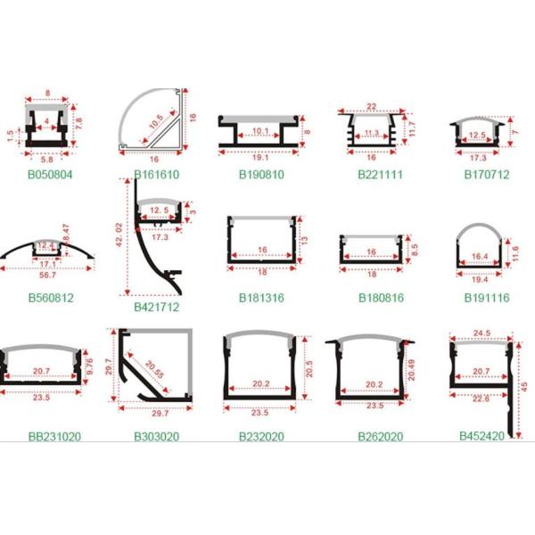 Industial LED Aluminium Profile PC Cover High Efficiency Easy Operation