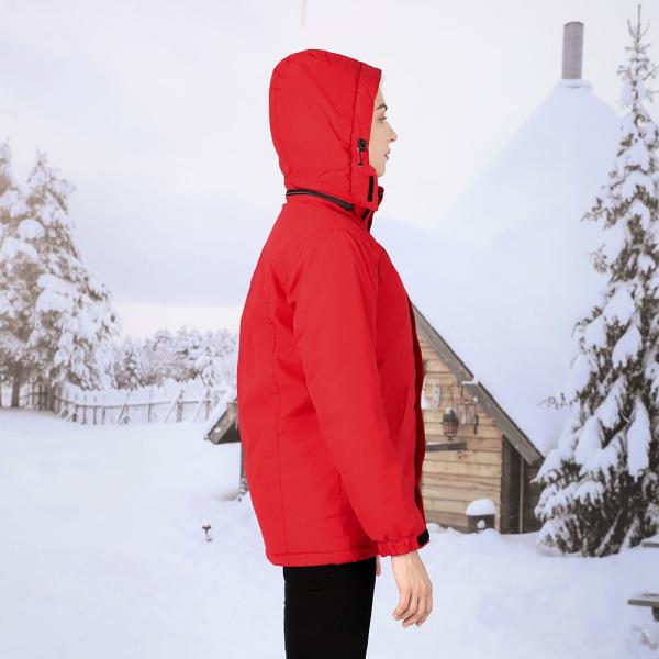 Vestuário de Inverno aquecido de pesca vermelha Vestidos de Inverno aquecidos de mulheres Vestuário de Inverno recarregável elétrico