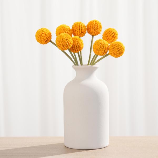 Simulated flowers with a high-end and realistic feel, bundled with golden balls, hotel soft decoration flower materials, cross-border hot selling DIY flower bouquets, and fake flowers