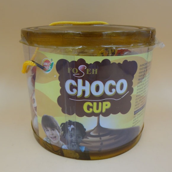 Atasco del chocolate de la taza de la estrella de la taza de Choco del tarro del PVC con bocado con mejores ventas de las galletas curruscantes