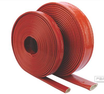 Silicone Coated Fiberglass Sleeving Conduit , High Temperature Flame Retardant Sleeving