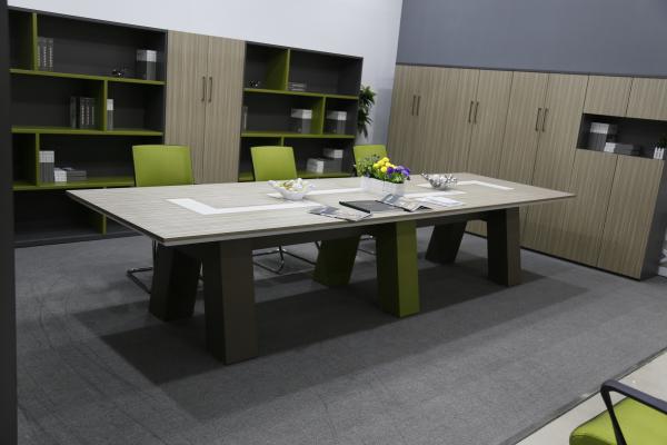 Large Size Modular Conference Room Tables Panel Wood Style Melamine Finishing