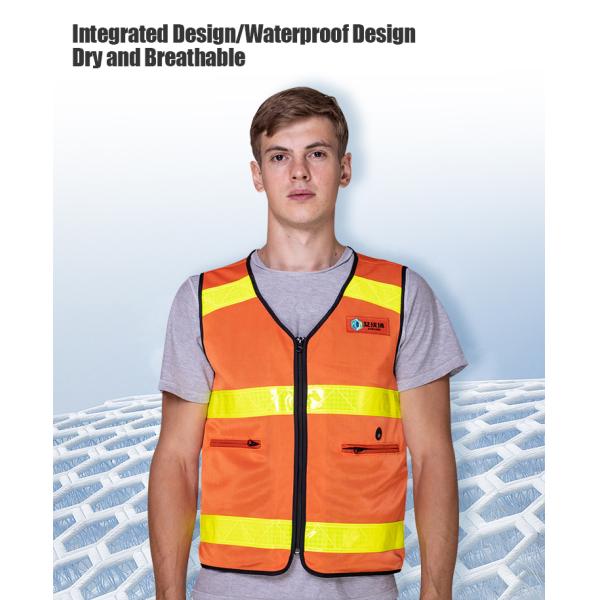 Регулярная длина Мода Оранжевый Жёлтый Короткий рукав Летний прохладный Водный цикл Охлаждающий жилет