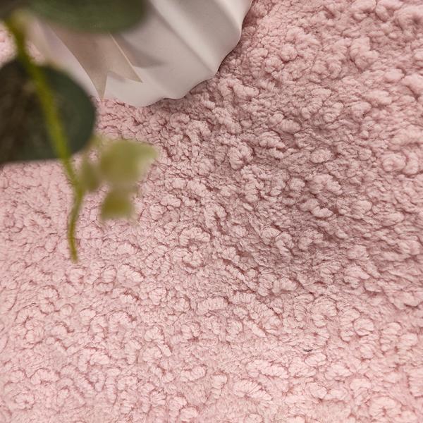 Pink Polyester Sherpa Fleece Fabric 445 Gsm Winter Warm Thick Blanket