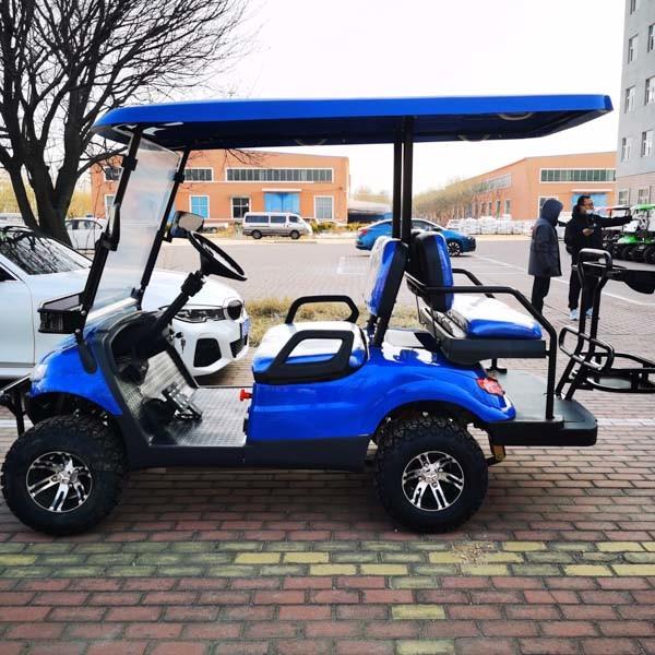 LED Iões de Lítio Azul Elétrico Golf Buggy Carro 4 lugares 48V 470kg