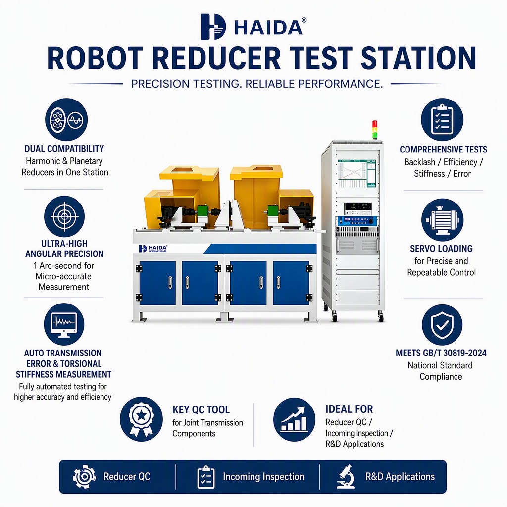 HD Robot Reducer Test Station Harmonic Planetary Gearbox Testing Machine Transmission Error Backlash Stiffness 1 Arc Second