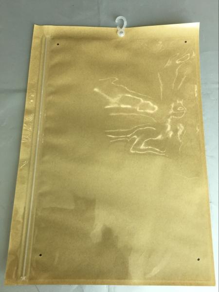Os sacos de plástico esparadrapos matte do selo com gancho, roupa interior golpeiam o saco de plástico do Pvc
