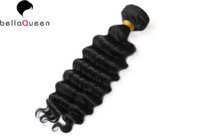 Deep Wave 1B Natural Black Hair Weave Mongolian Hair Extensions 100% Unprocessed
