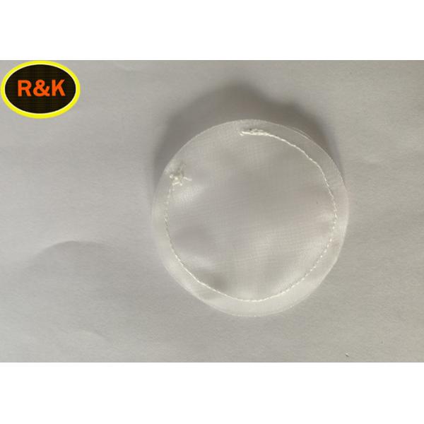 Round White Nylon Mesh Strainer Bag High Toughness Corrosion Resistance