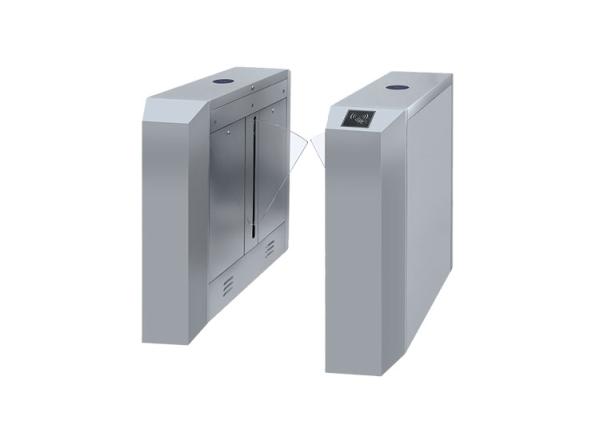 24V BLDC Flap Barrier Turnstile Wire Drawing AC100V With Face Recognition