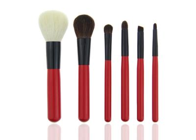 Mini Red Travel Makeup Brush Set Professional Makeup Brushes For Face and Lip