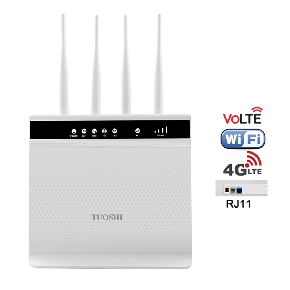 маршрутизатор CPE WiFi диапазона 4G Volte маршрутизатора 2.4G LTE двойной с портом RJ11