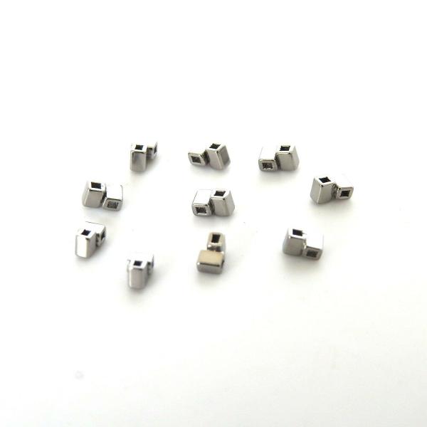 Dental Orthodontic Molar Bands / Stainless Steel Crimpable Hook Long Curved Type