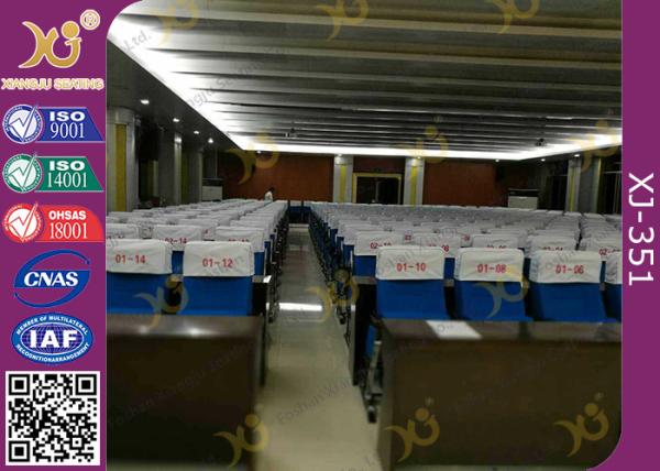 California Fire Proof Flame Retardant Concert Hall Seating With Folding Table