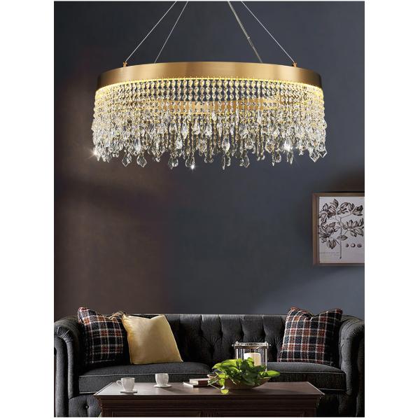 Modern oval crystal chandelier Crystal Light Kitchen Fixture Led Modern Home Decor Staircase Lighting(WH-CY-168)