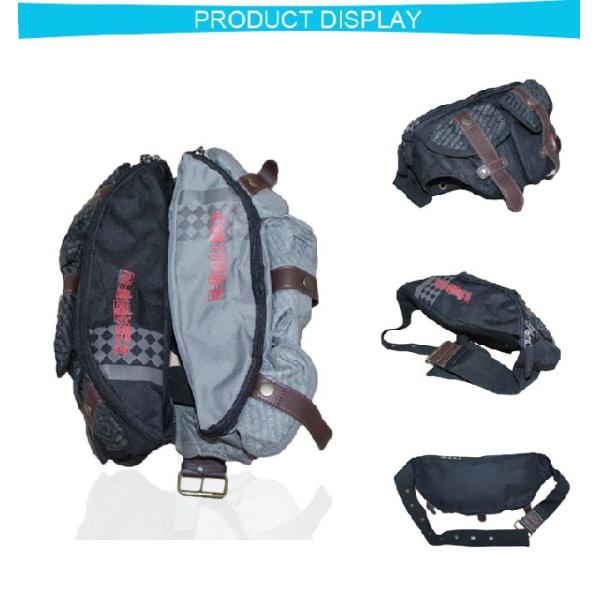 Polyester Sports Mens Waist Bag / Running Waist Bag Customized Color 36x16x2 Cm Size