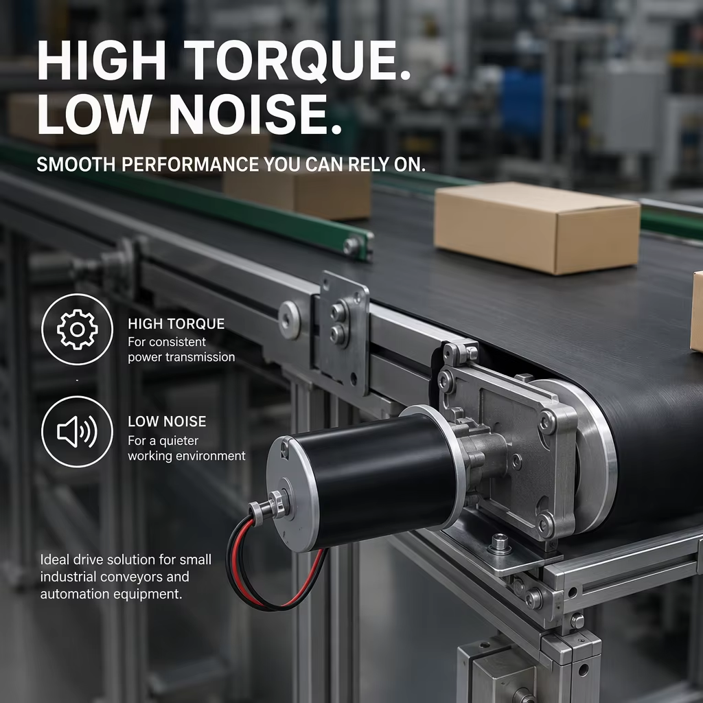 63mm and 76mm Worm Gear Motor with Self-Locking Worm Drive for High Torque Applications